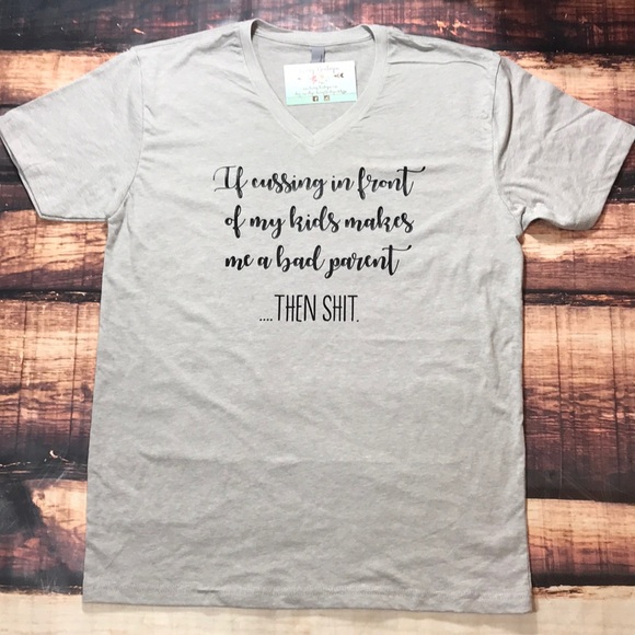 << Cussing In front Of My Kids Funny Mom T Shirt - Picture 4 of 5